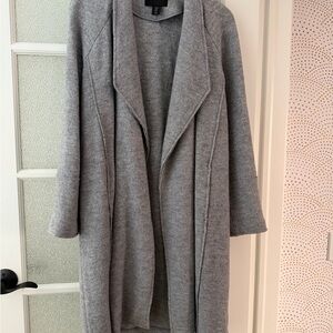 Tahari Gray Women's Cardigan Coat